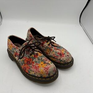DR. MARTENS 1461 WANDERLUST CANVAS WOMENS US 7 FLORAL OXFORD 3-EYE SHOES DOCS